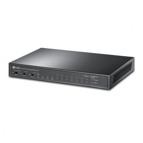 TP-LINK | 8-Port 10/100Mbps + 3-Port Gigabit Desktop Switch with 8-Port PoE+ | LS1008 | Unmanaged | Desktop | 10/100 Mbps (RJ-45 - 2
